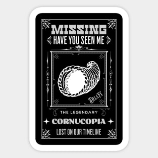 MANDELA EFFECT MISSING CORNUCOPIA Sticker